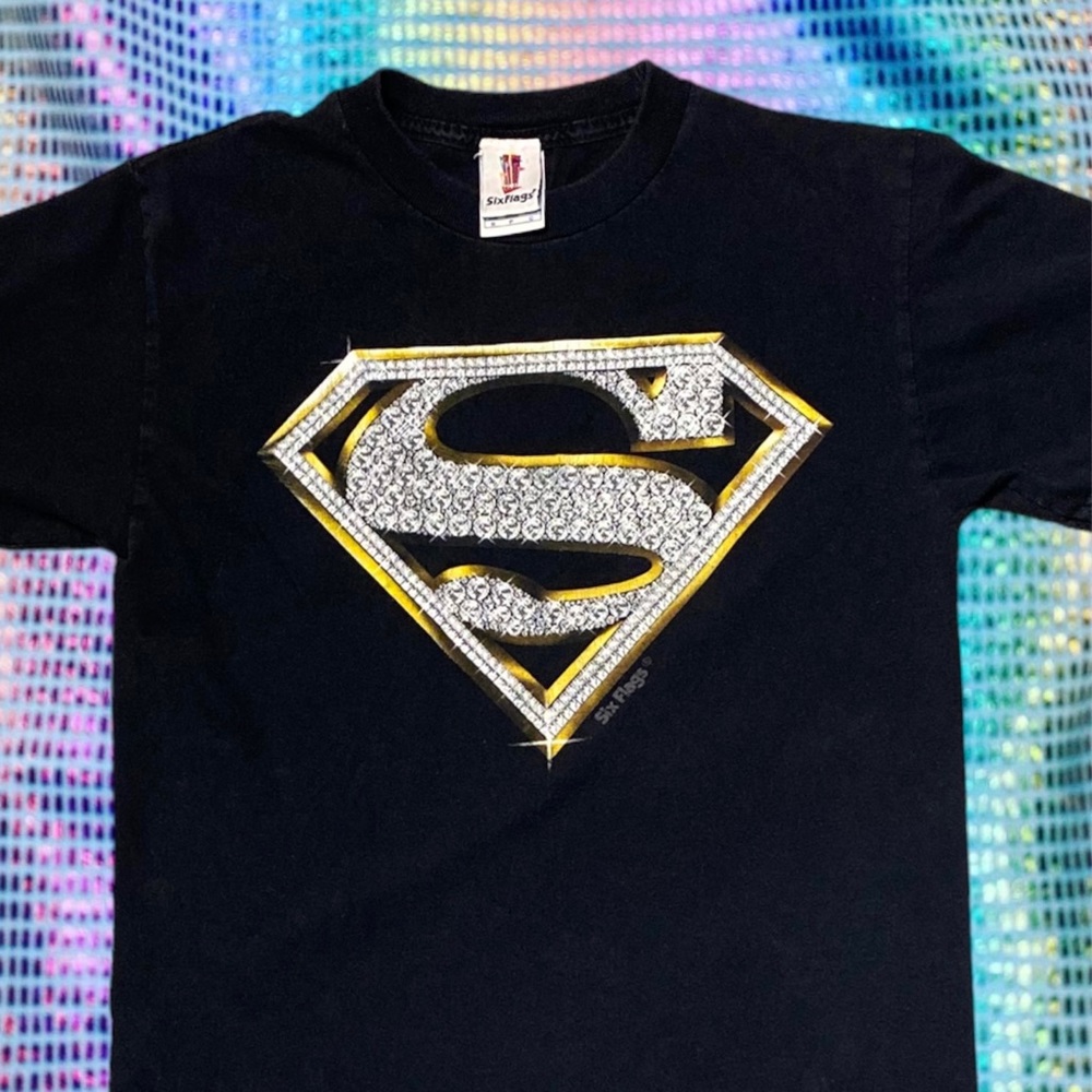 Vintage Six Flags Superman Diamonds T Shirt